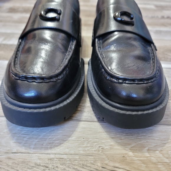 Coach Leah Loafer Black Leather Size 11 - Picture 4 of 11